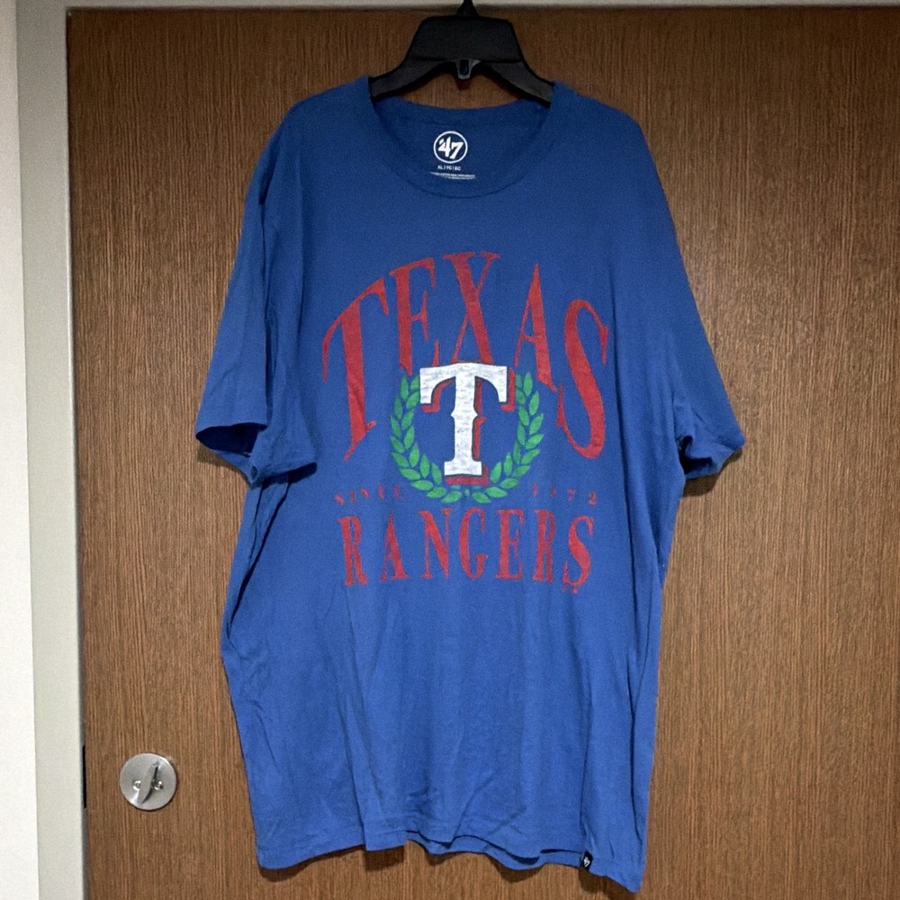 '47 Texas Rangers Baseball T-Shirt Blue XL Major League Baseball (MLB) Shirt men
